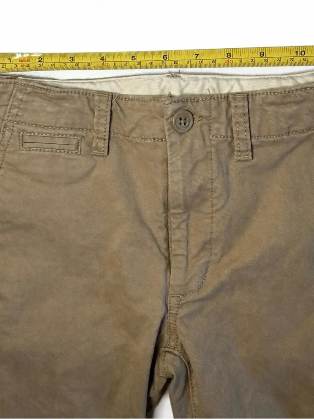 Gap Kids Khaki Chino Pants 10 Slim Adjustable Waist Uniform Excellent Condition